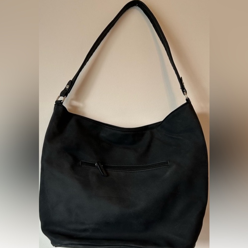 ROOTS Genuine Leather Florence Hobo Bucket Purse/Bag-Black-NWOT 🖤 - Picture 7 of 14